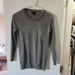 J. Crew Heather Grey Scoop Neck Sweater